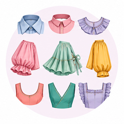Collar, sleeve and neckline design