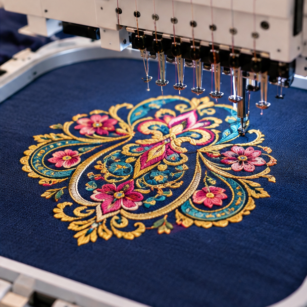 Decorative embroidery detail