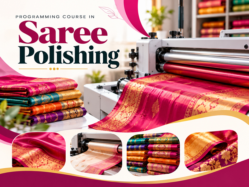 Saree polishing and rolling machine