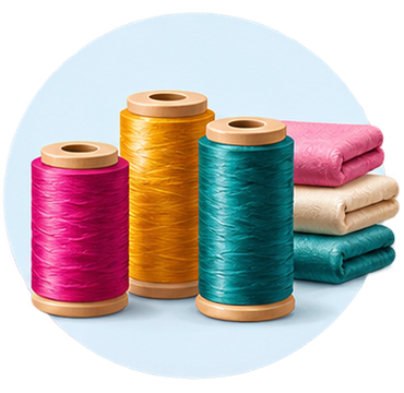 Embroidery thread and fabric